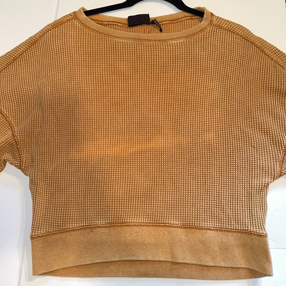 Out From Under Urban Outfitters Sweater Womens Small Brown Cropped Drop Sleeve - Picture 9 of 9